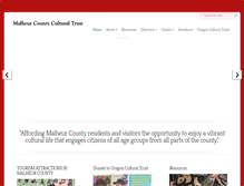 Tablet Screenshot of malheurculturaltrust.org
